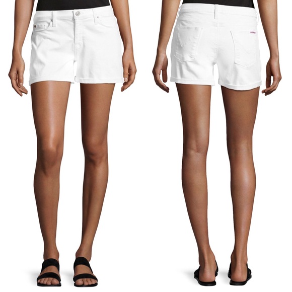 hudson white jean shorts